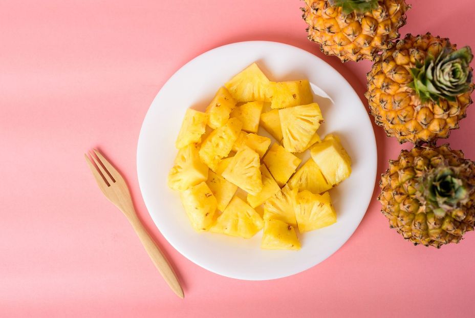bigstock Sliced Pineapple Fruit On Whit 378329128