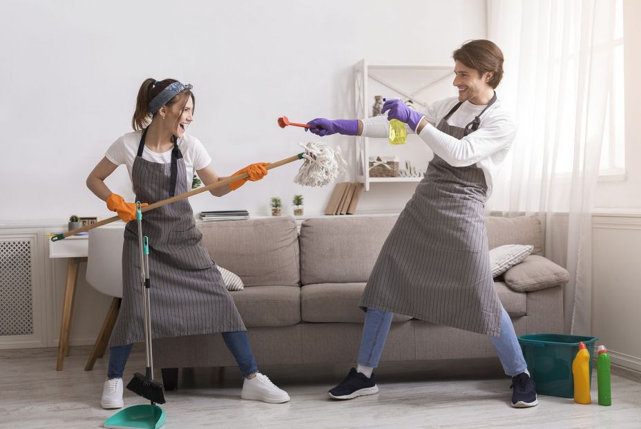 bigstock Housework Fun Young Spouses F 363411832