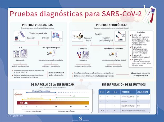 Infografía pruebas diagnósticas población