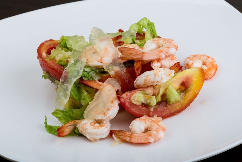 bigstock Shrimps With Aloe Vera Salad 87316493