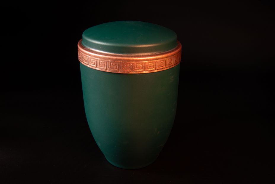 bigstock Green Urn With Golden Edge Con 336507754