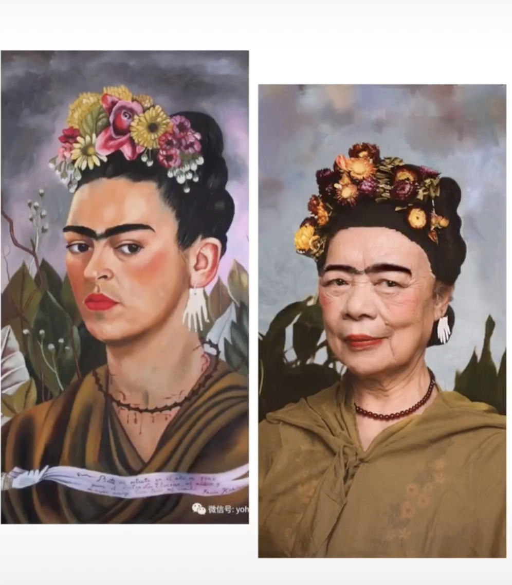 Mayores de una residencia china se hacen famosos recreando obras de arte