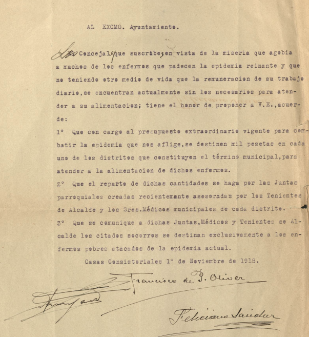 Correspondencia gripe 1918