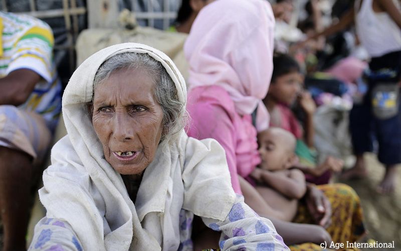 Mayores en campos de refugiados. Foto: Age Internationa