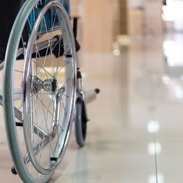 bigstock Close Up Wheelchairs Waiting O 378501946