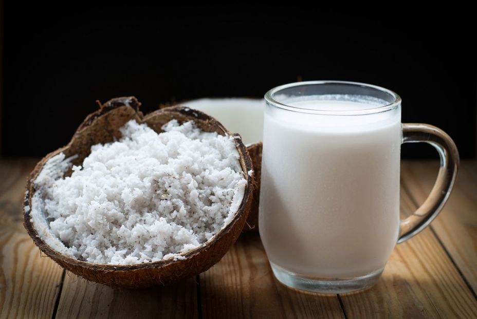 bigstock Coconut And A Glass Of Coconut 367404283