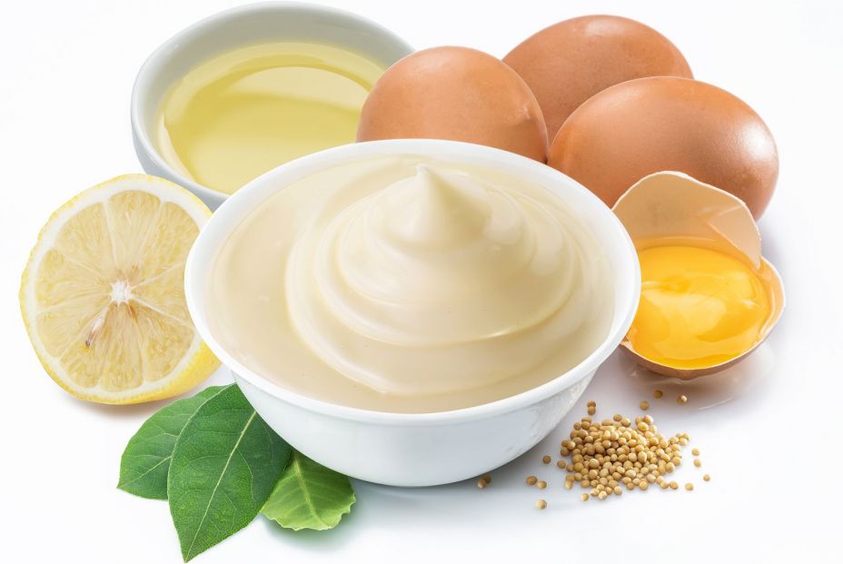 bigstock Mayonnaise sauce in white bowl 264913486