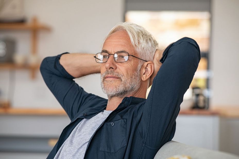 bigstock Senior man relaxing at home an 371046139