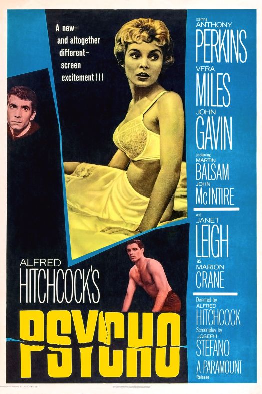 Psycho (1960) theatrical poster (retouched)