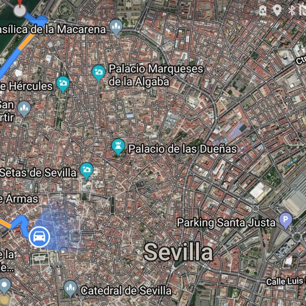 Captura de ruta en Google Maps