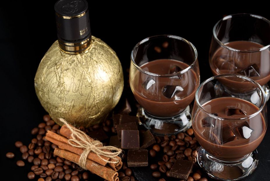 bigstock Chocolate Coffee Liqueur In G 270979459