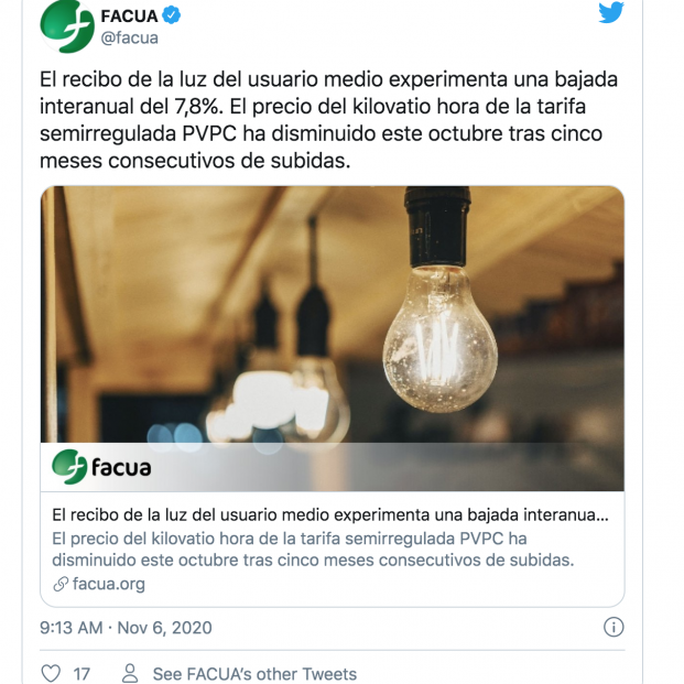 FACUA RECIBO LUZ