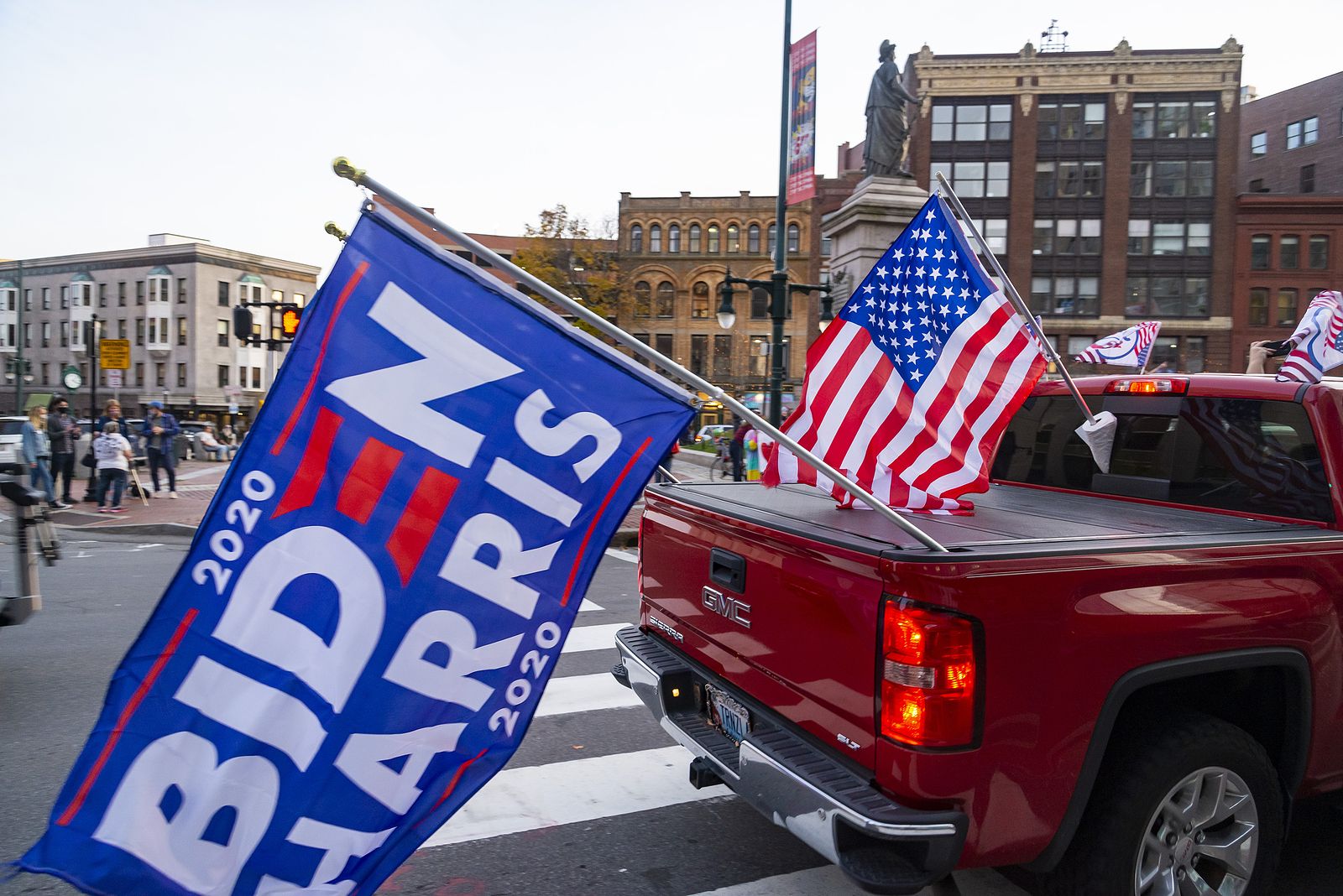 bigstock Mainers Celebrate Joe Biden s  393906869