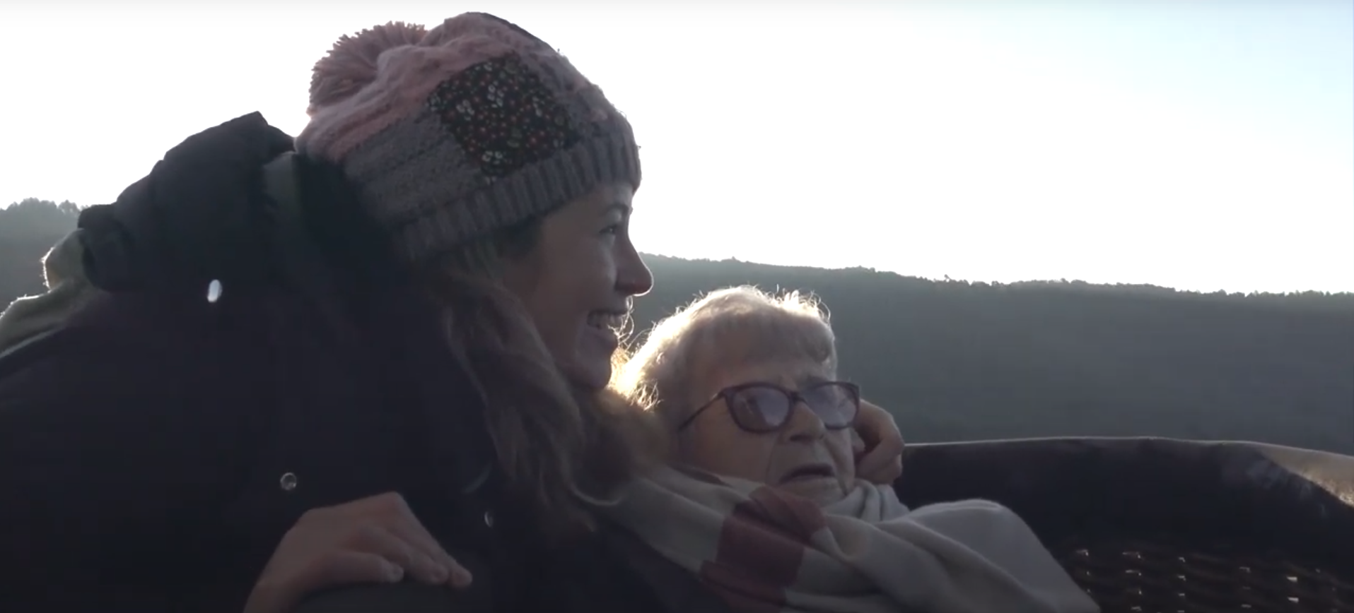 El liberador viaje en globo de Carme a los 91 años