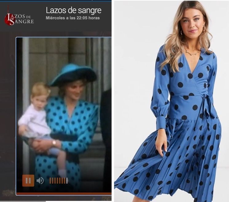 vestido lunares azul