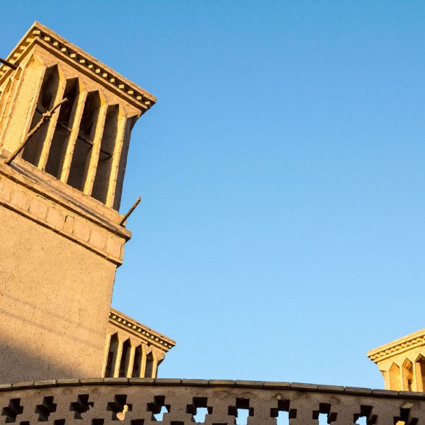 Torre de viento en Yazd, Irán