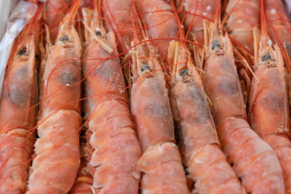 bigstock Frozen Argentine Red Shrimp On 389136646