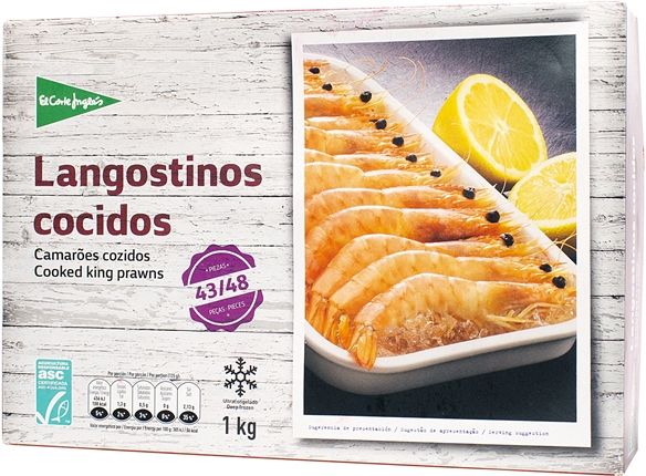 Langostinos EL CORTE INGLES LANGOSTINOS COCIDOS