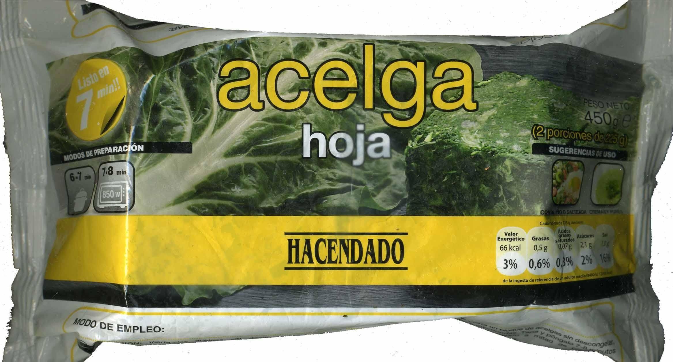 acelga hoja