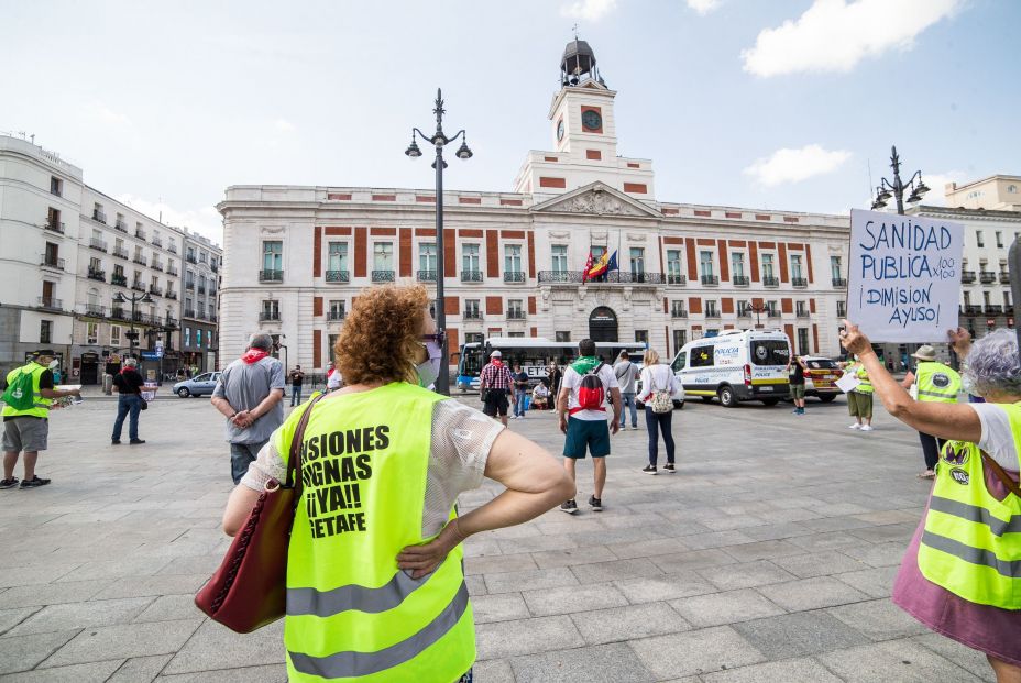 Pensionistas manifestándose (FOto: Joaquin Corchero / Europa Press)