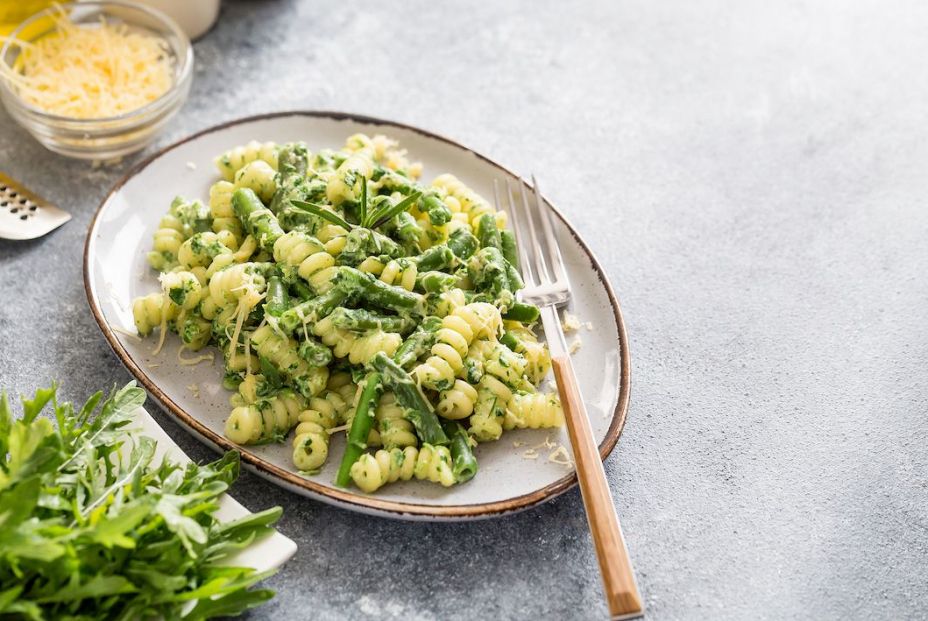 bigstock Pasta With Green Vegetables An 370834867