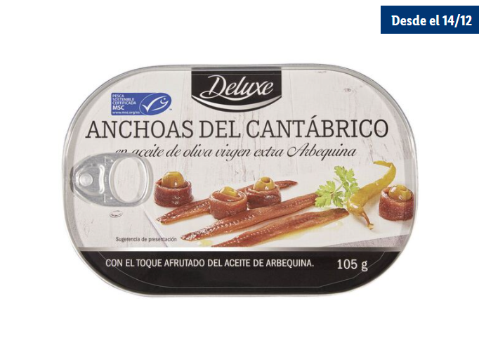 Anchoas Cantábrico Lidl Navidad