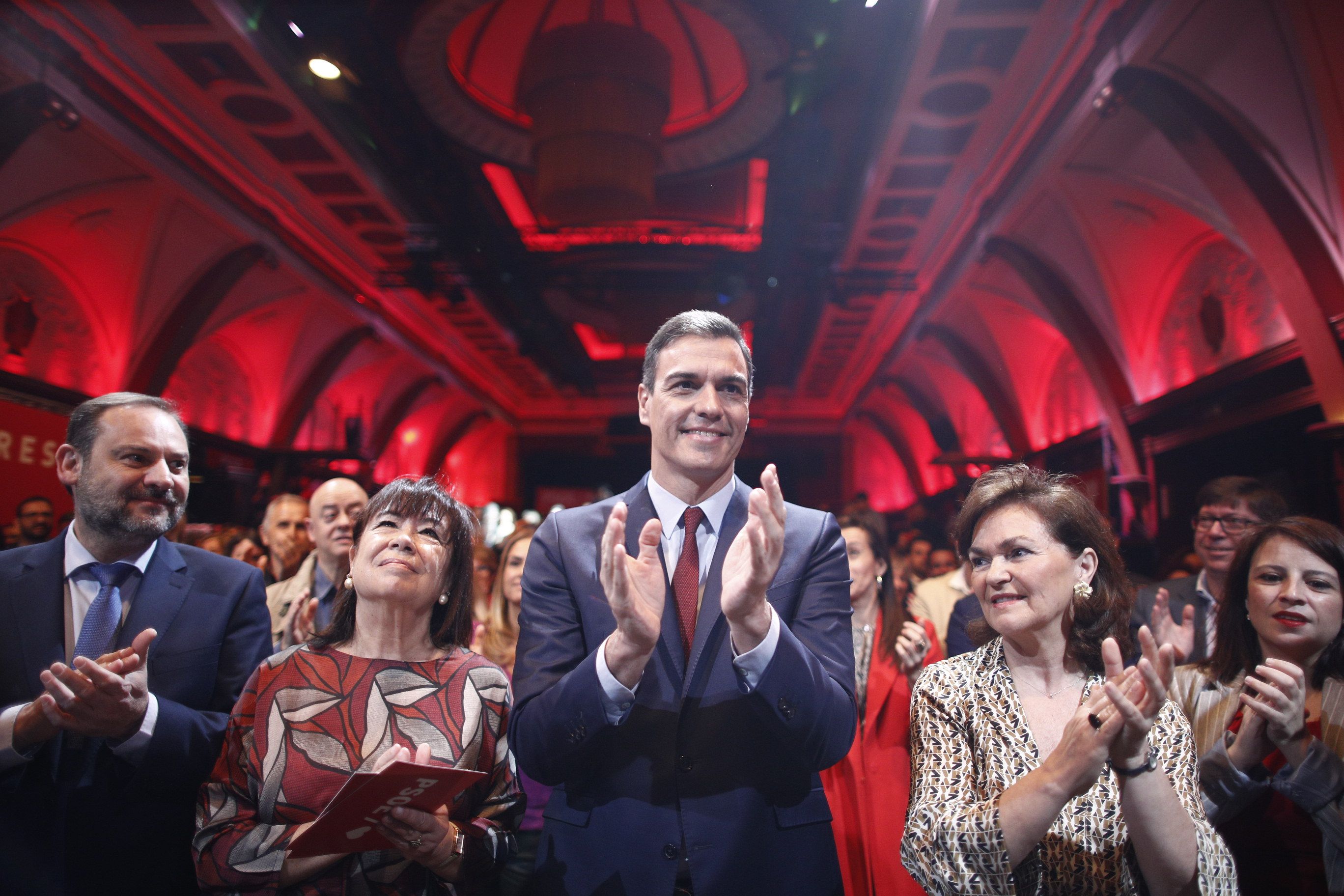 Pedro Sánchez en la presentación del programa electoral del PSOE