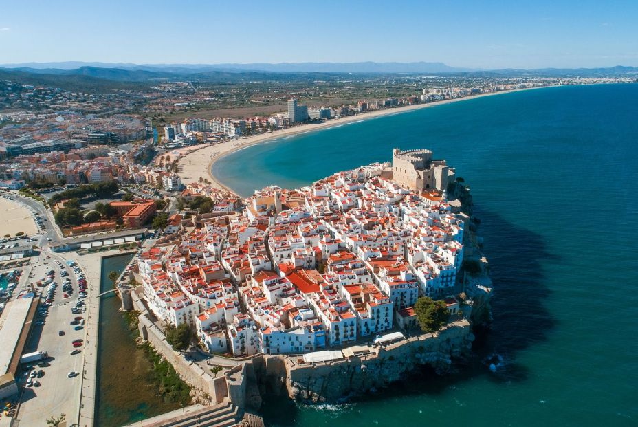 bigstock Peniscola Castle aerial view o 377475934