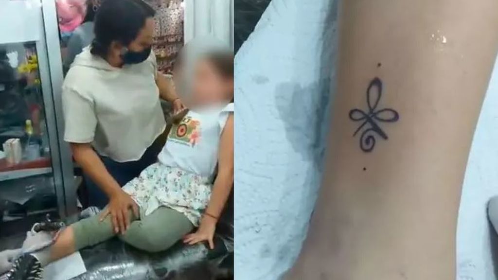 Indignación por la decisión de unos padres de tatuar a su hija que llora de dolor