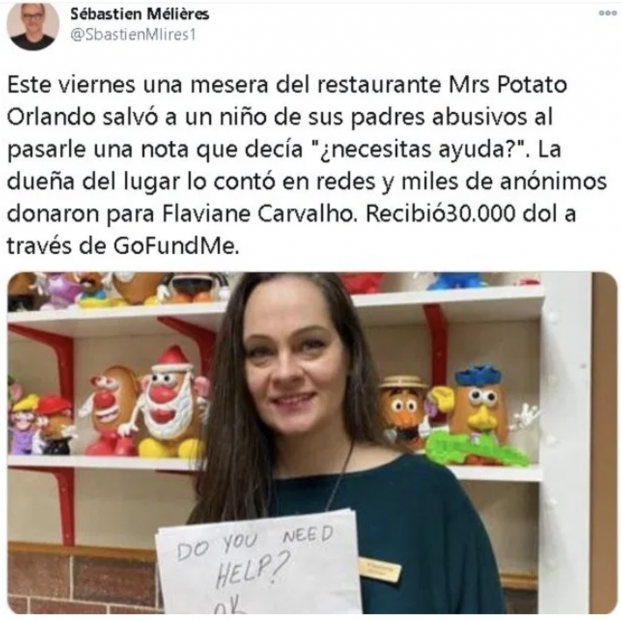 Una camarera salva a un niño de las palizas de sus propios padres con una nota: "¿Necesitas ayuda?" Una camarera salva a un niño de las palizas de sus propios padres con una nota: "¿Necesitas ayuda?"
