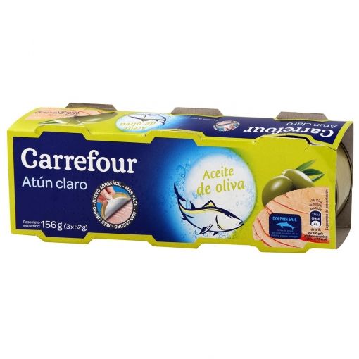 Atun claro en aceite de oliva Carrefour
