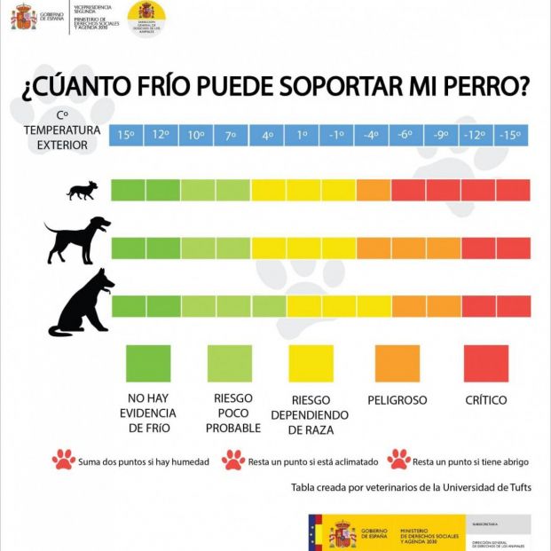 Dirección General de Derechos de los animales, escala de seguridad climática