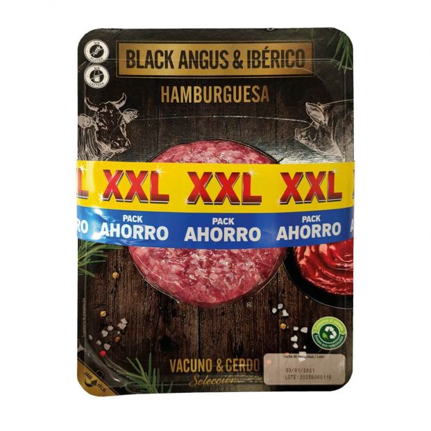 hamburguesa de cerdo iberico y ternera black angus (foto-Lidl)