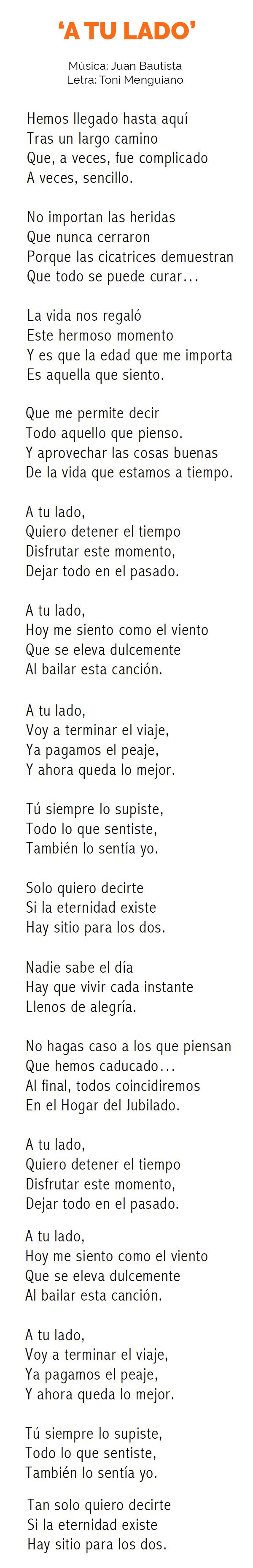 'A tu lado', de Helena Bianco: ¡Canta el himno de los mayores!