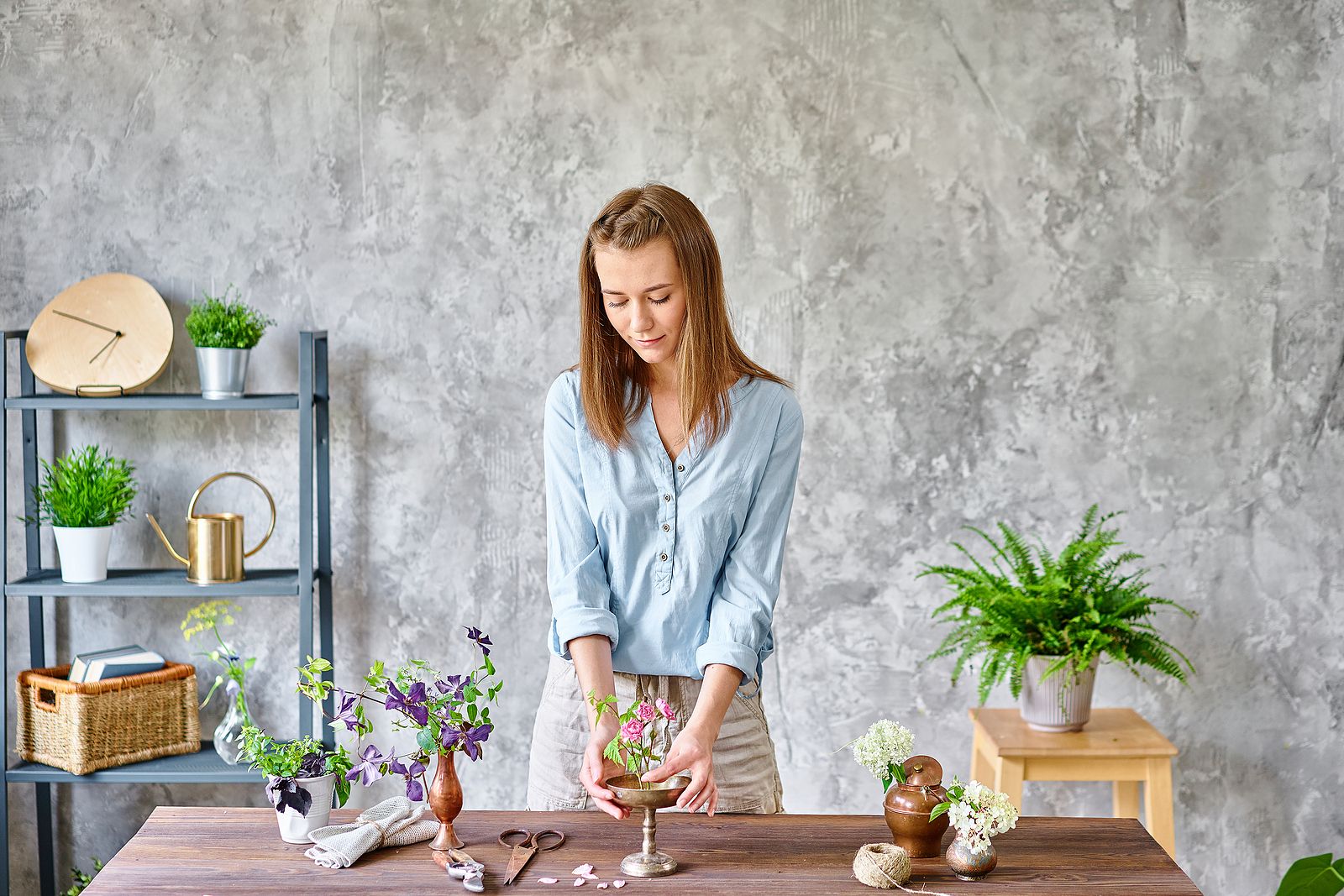 Gestiona tu estrés creando arreglos florales de estilo japonés Foto: bigstock