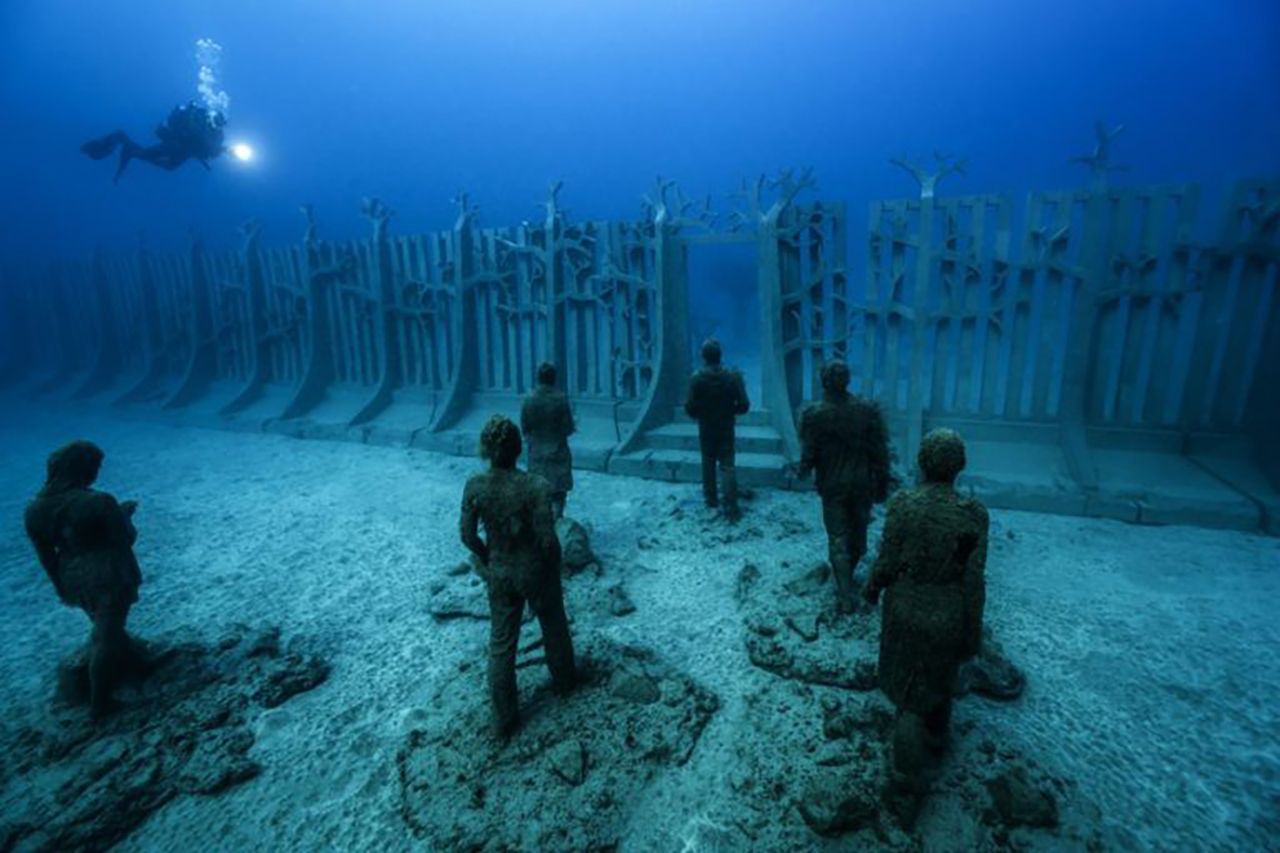 El Mediterráneo ya tiene su primer museo submarino Foto: https://www.underwatersculpture.com/