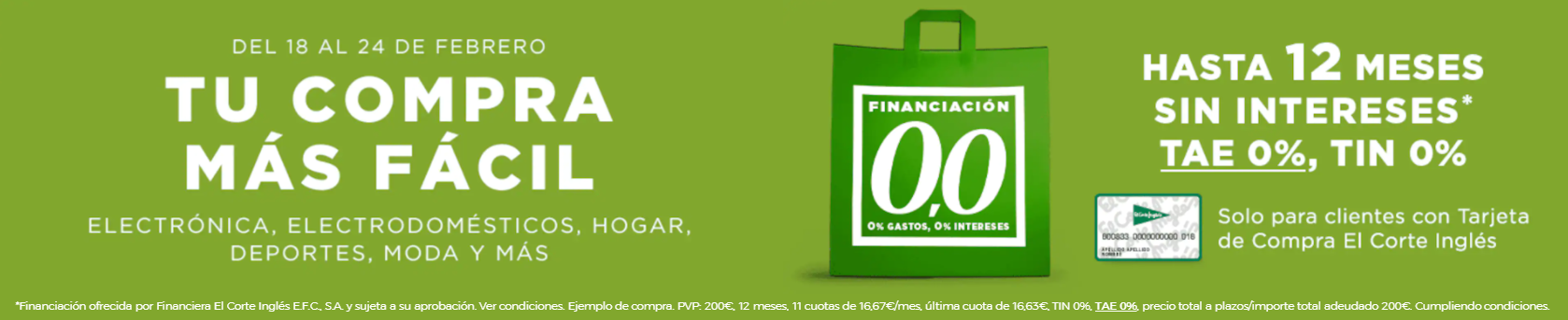 Compra sin intereses ECI