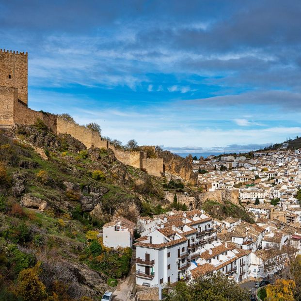 bigstock View Over Yedra Castle In Cazo 402911666