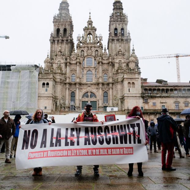 Galicia: "No a la leyAauschwitz". Foto: EuropaPress 