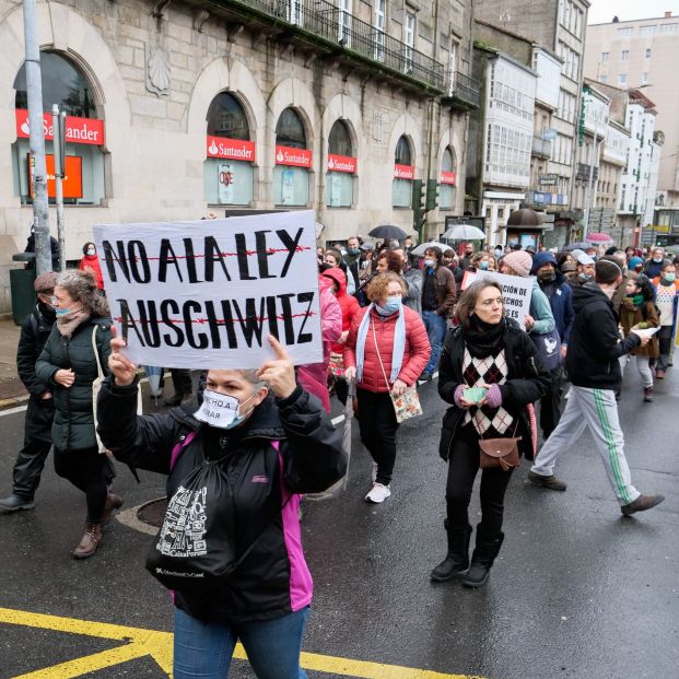 Galicia: "No a la Ley Auschwitz". Foto: Europa Press 