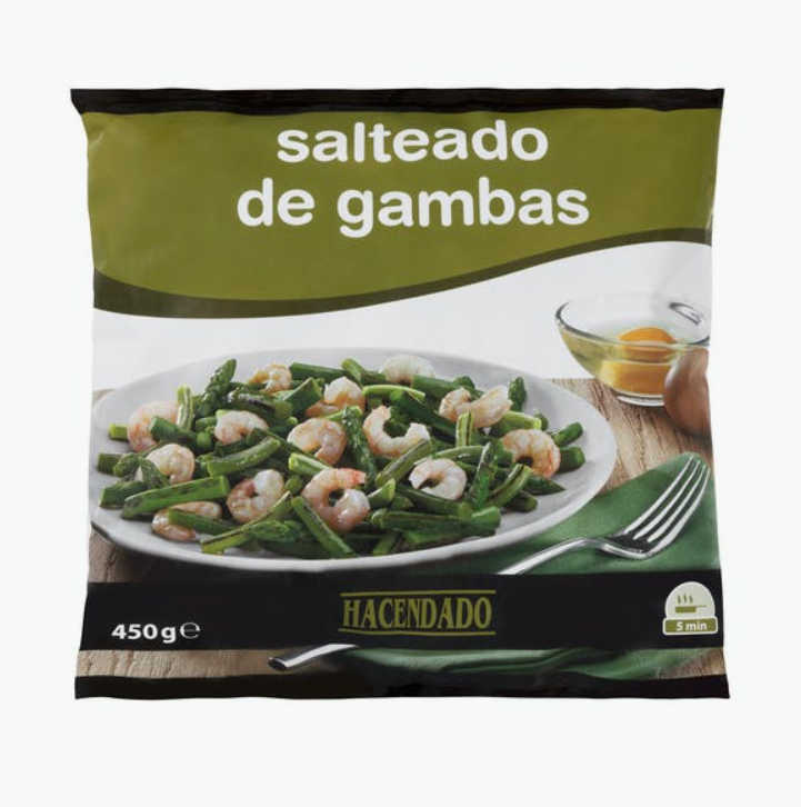 Salteado de gambas Mercadona