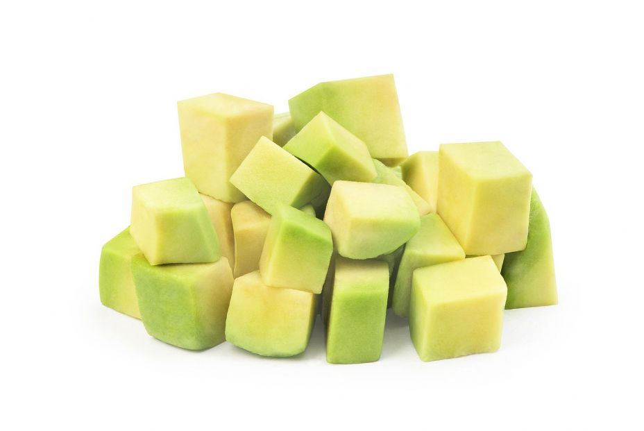 bigstock Diced Avocado Isolated On A Wh 381781670