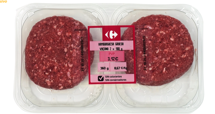 Carrefour hamburguesa de vacuno Carrefour hamburguesa de vacuno