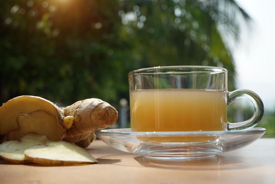 bigstock Ginger Tea In Glass Cup And Gi 376939432