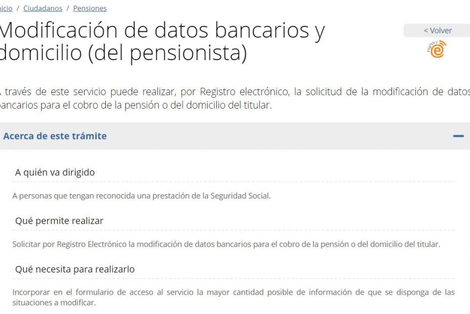 seguridad social sede electronica cambio de datos bancarios domicilio