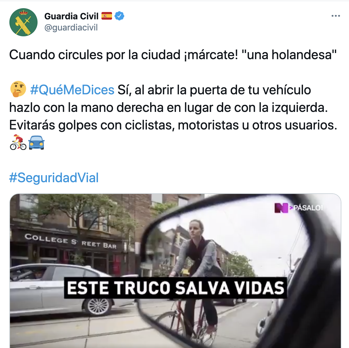 Abrir la puerta "a la holandesa" salva vidas