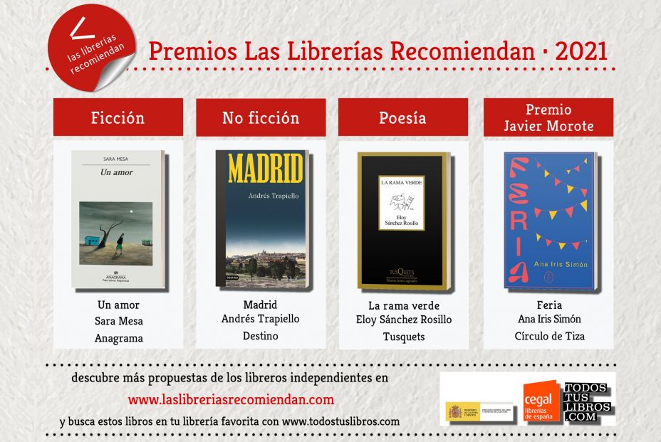 Premios Las Librerías Recomiendan