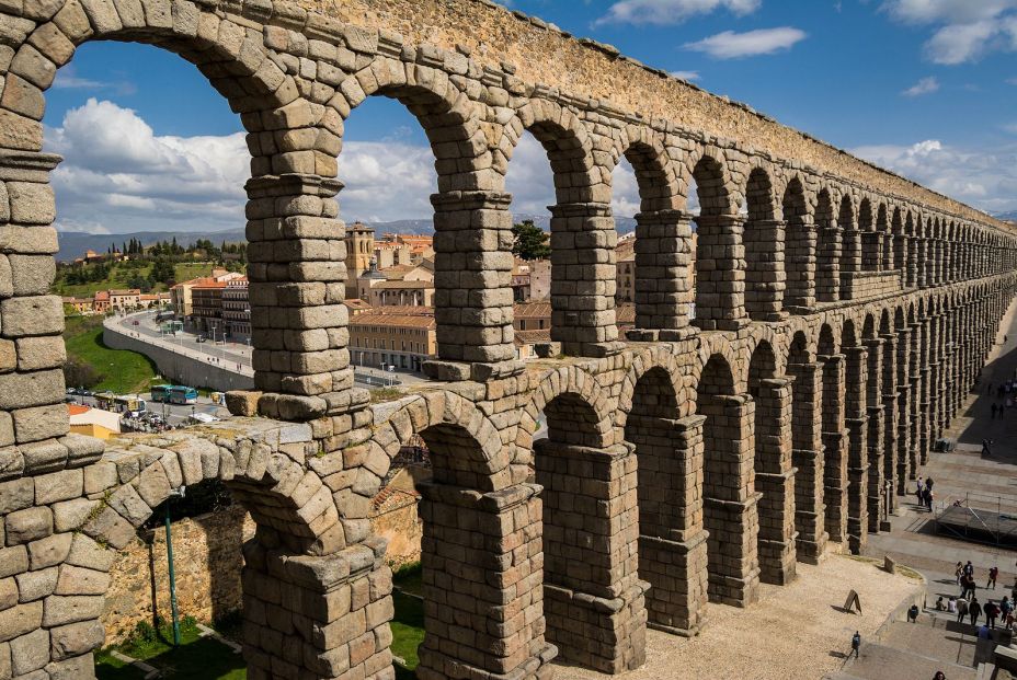 bigstock Roman Stone Aqueduct In Segovi 402835640