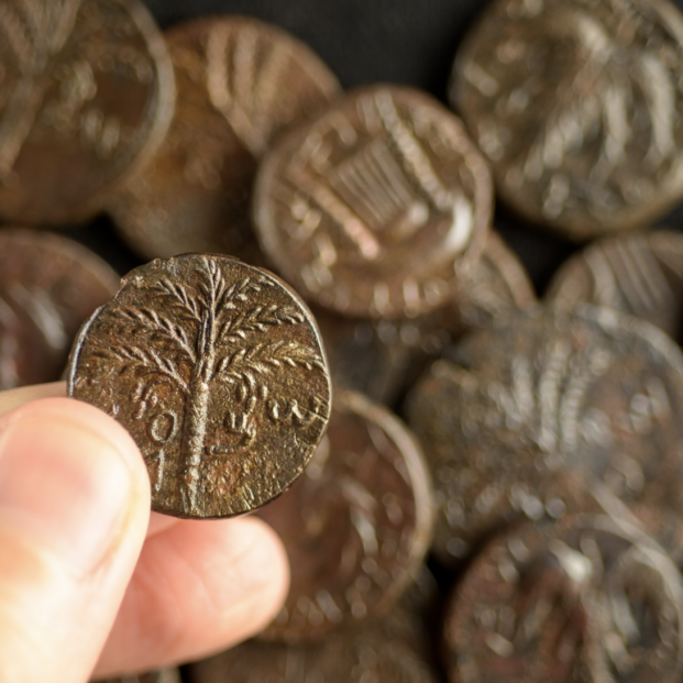 Antiguas monedas de Israel. Foto: Europa Press