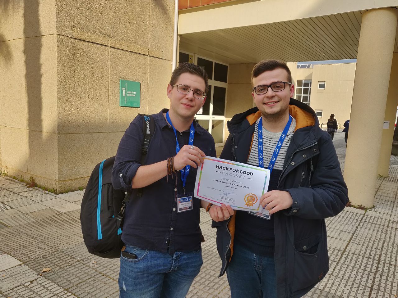 Los creadores de la app Yayocar, Francisco Javier Rojo (izda.) y Justo García.